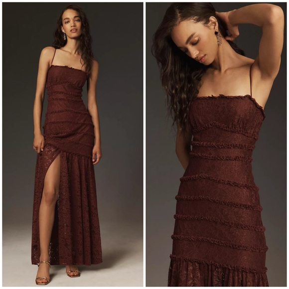 BHLDN Dresses & Skirts - BHLDN Zoe Stretch Lace Midi Dress